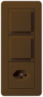 UP-Kombination kallysto.trend Gr.I-I-I vertikal 2×Schalter S3+Typ 13 braun