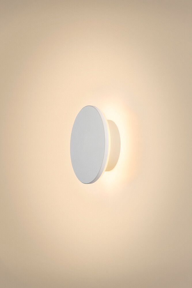 LED-Wandleuchte SLV D-RING S 7.5W 790lm 827/830 IP65 DIM indirekt Ø160mm weiss