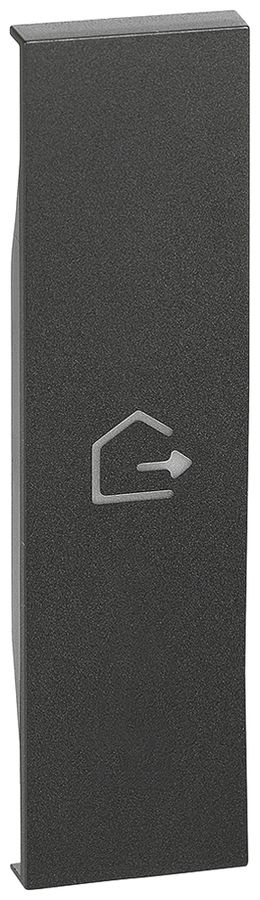 Cache de touche Living Now pour touches MyHOME 1 module avec symbole sortie noir