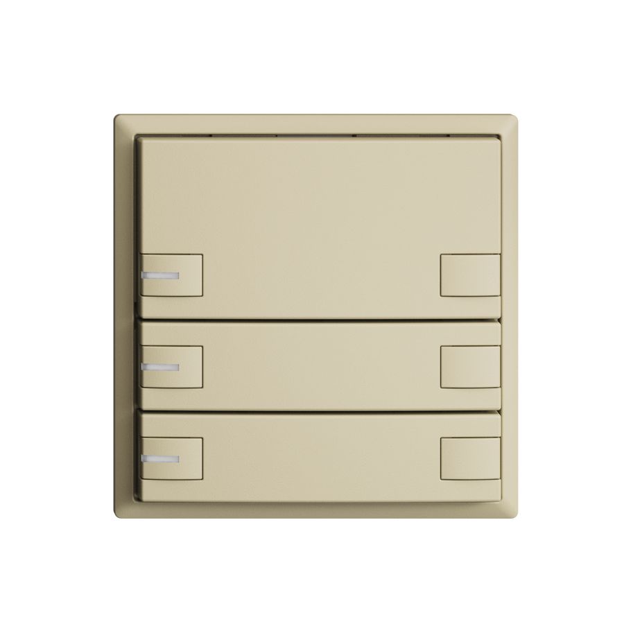Pulsante INC KNX 3×EDIZIOdue vanille RGB con LED