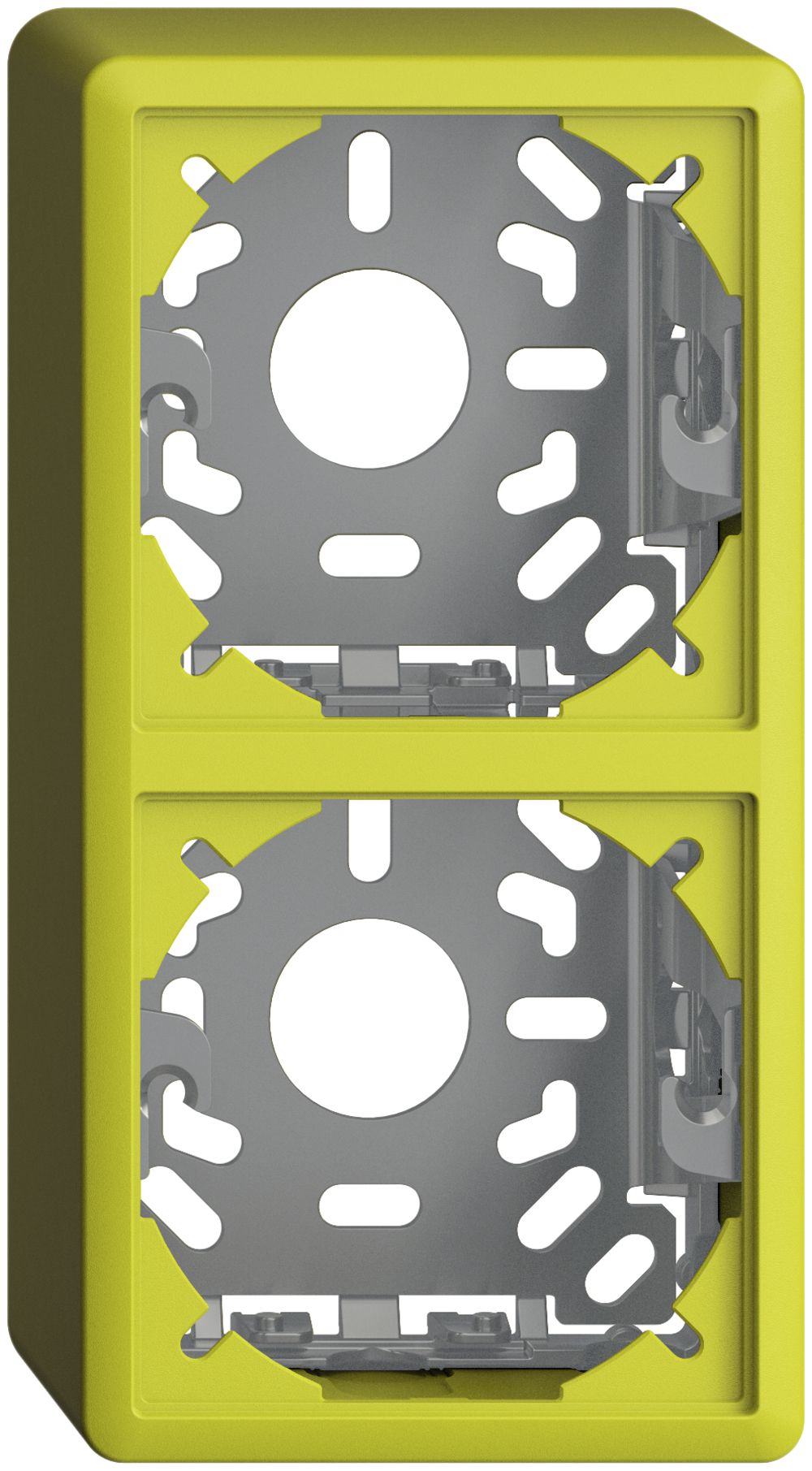 Kappe mit Grundplatte 2×54mm für Kombination FX vertikal/horizontal lemon