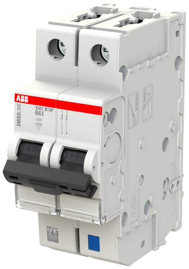 Disjoncteur SMISSLINE TP S 2×63A B 10kA NP