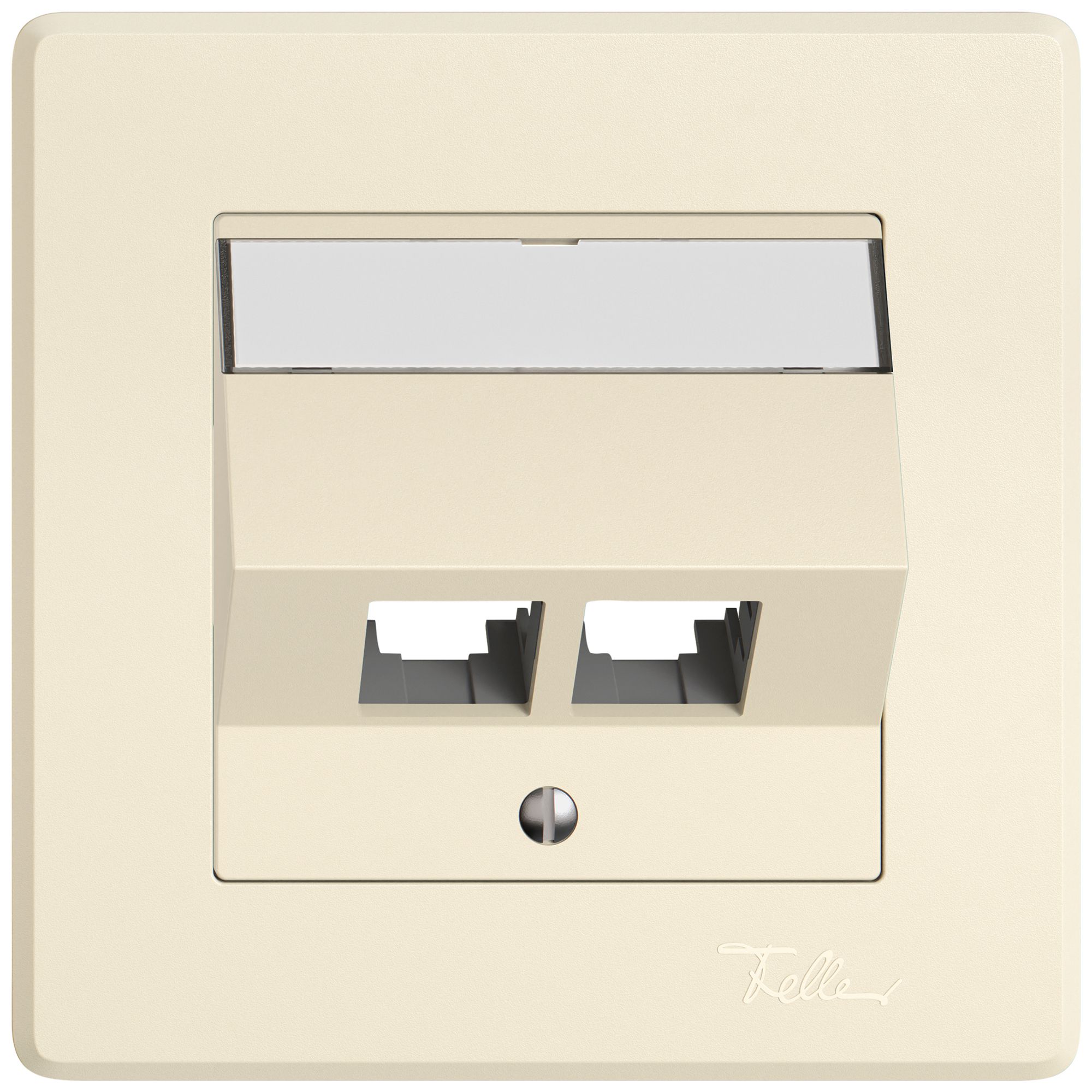 UP-Montageset EDIZIO.liv EASYNET S-One SNAPFIX® schräg 2×RJ45 cr