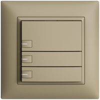 UP-Universaltaster 3×1T Steckklemme EDIZIOdue sand, mit LED