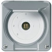 UP-Steckschlüsselschalter robusto IP55 mit Klappdeckel S5/1P aluminium Vierkant