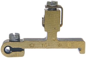Borne de terre joignable Woertz 16mm² raccordement à vis 1×1 rail DIN 35mm