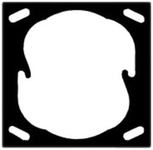 Cadre de fixation Somfy Smoove, 1×1, convient pour EDIZIO