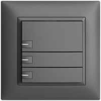 Pulsante INC KNX 3×EDIZIOdue grigio scuro RGB con LED