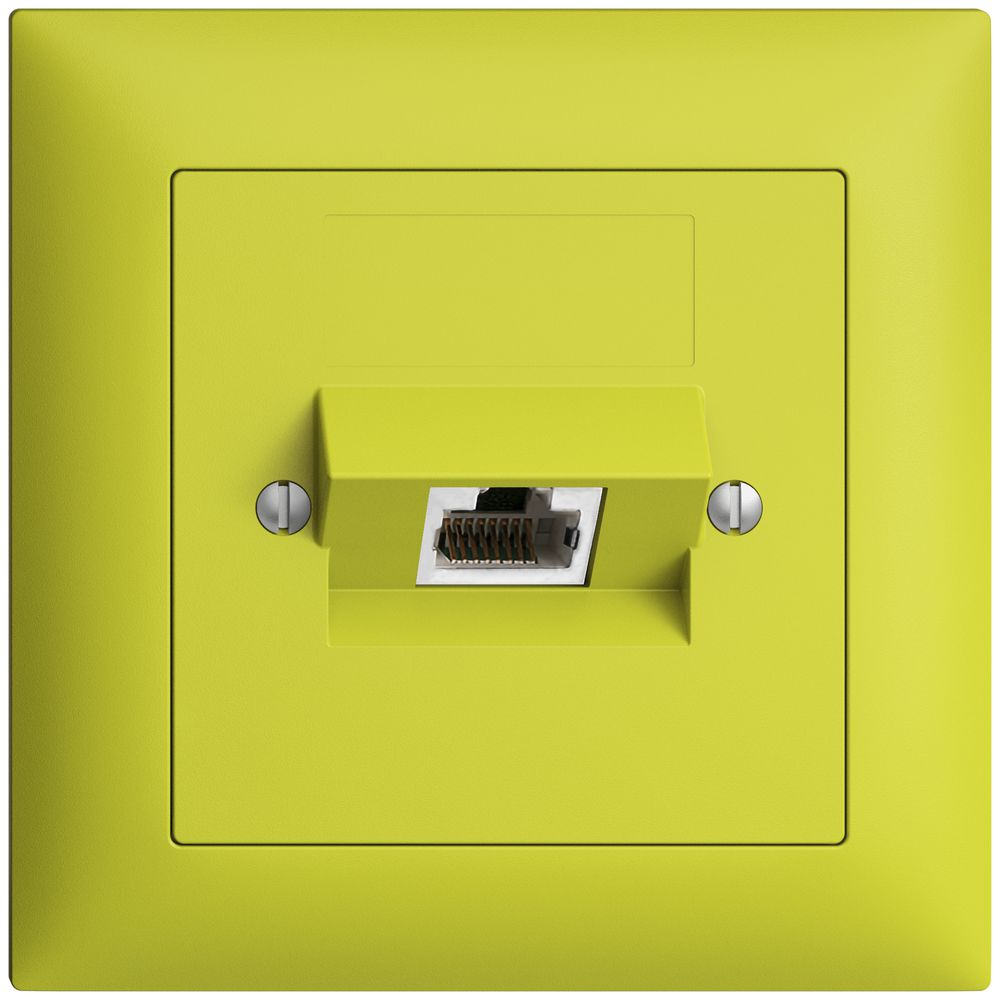 UP-Dose 1×RJ45/s 4P ITplus EDIZIOdue lemon