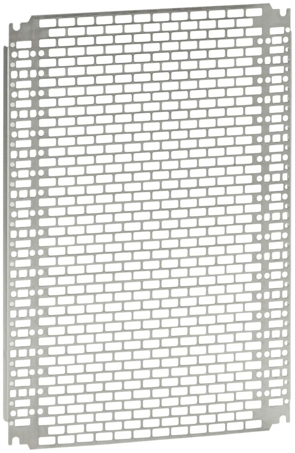 Plaque de montage Legrand perforée pour armoire 300×200mm, zing.