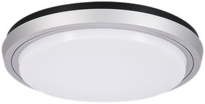 LED-Decken-/Wandleuchte CIRCLE STEP 29W, 3000K, 1800lm, IP44, silber