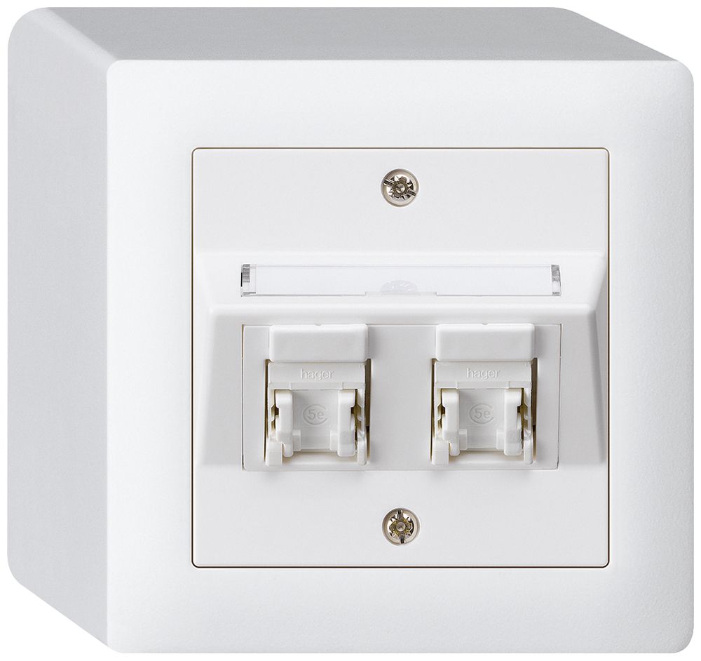 AP-Dose kallysto Kat.5e 2RJ45/u weiss