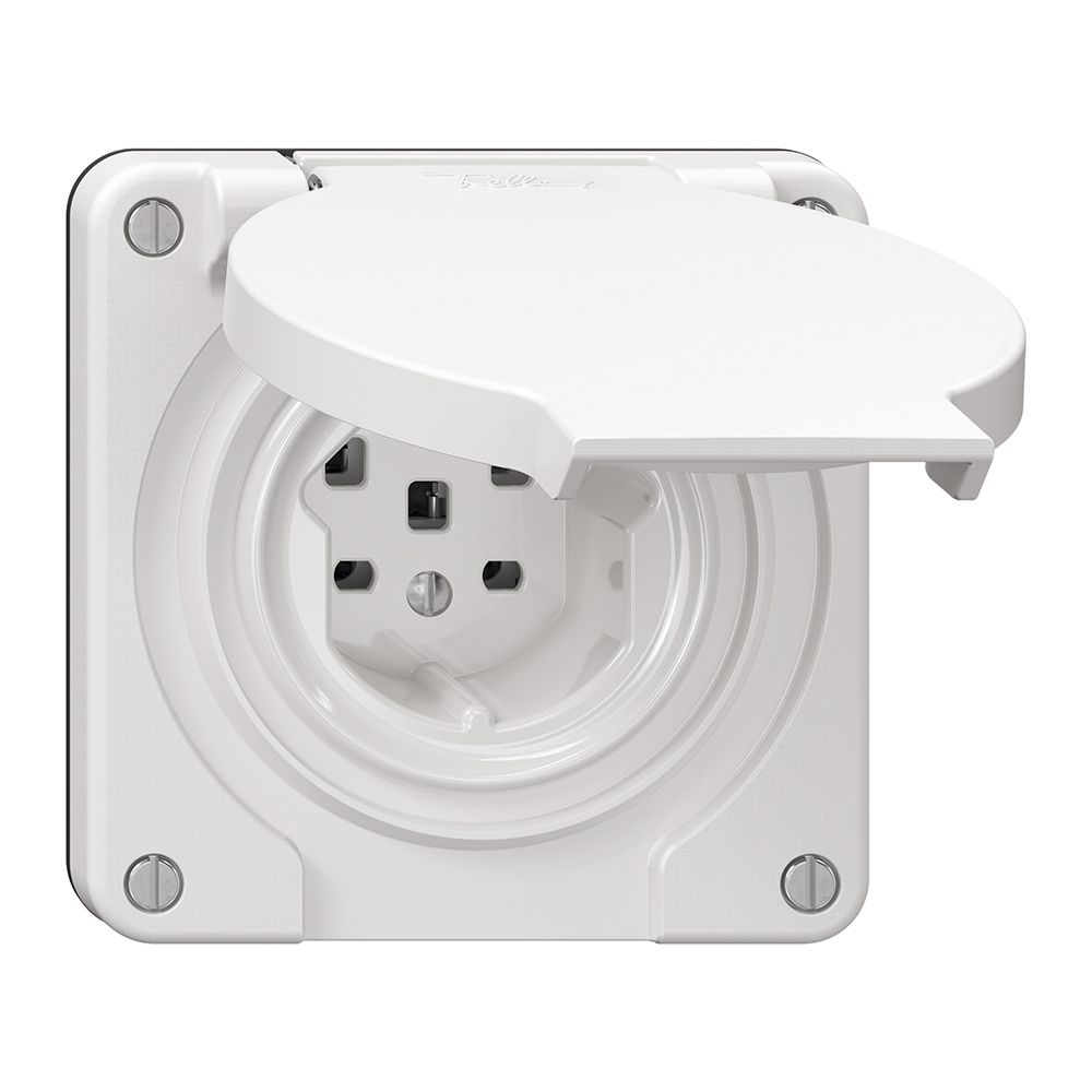 Steckdose NEVO N.CO, 1×T25, IP21, weiss