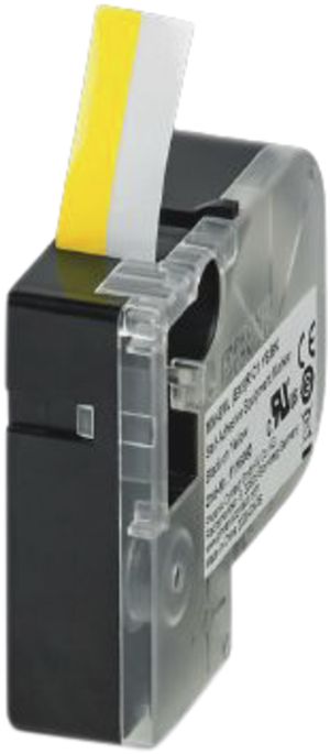 Etichetta PX MM-EML (EX8)R C1 YE/BK continua×6mm gi/ne