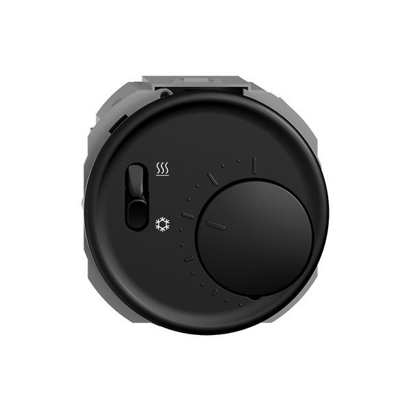 UP-Thermostat STANDARDdue, Schalter Heizen/Kühlen, Tiefe 33mm, Ø60mm, schwarz