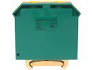 Borne de terre joignable Woertz 16…70mm² vis 2×1 rail DIN 35mm vert/jaune