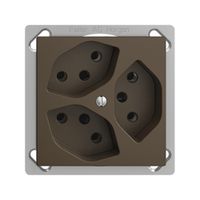 EB-Steckdose EDIZIOdue 3×T13 coffee