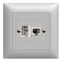 UP-Dose xDSL RJ45/TT83 silver ITplus EDIZIOdue mit Filter