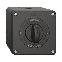 NAP-Drehschalter NEVO, 2/1 L, mit Drehgriff, KS, 0-Manuale-0-Automatico, schwarz