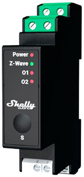 REG-RF-Jalousieaktor Shelly Wave Pro Shutter Z-Wave 2 16A AC 2×Eing 1TE