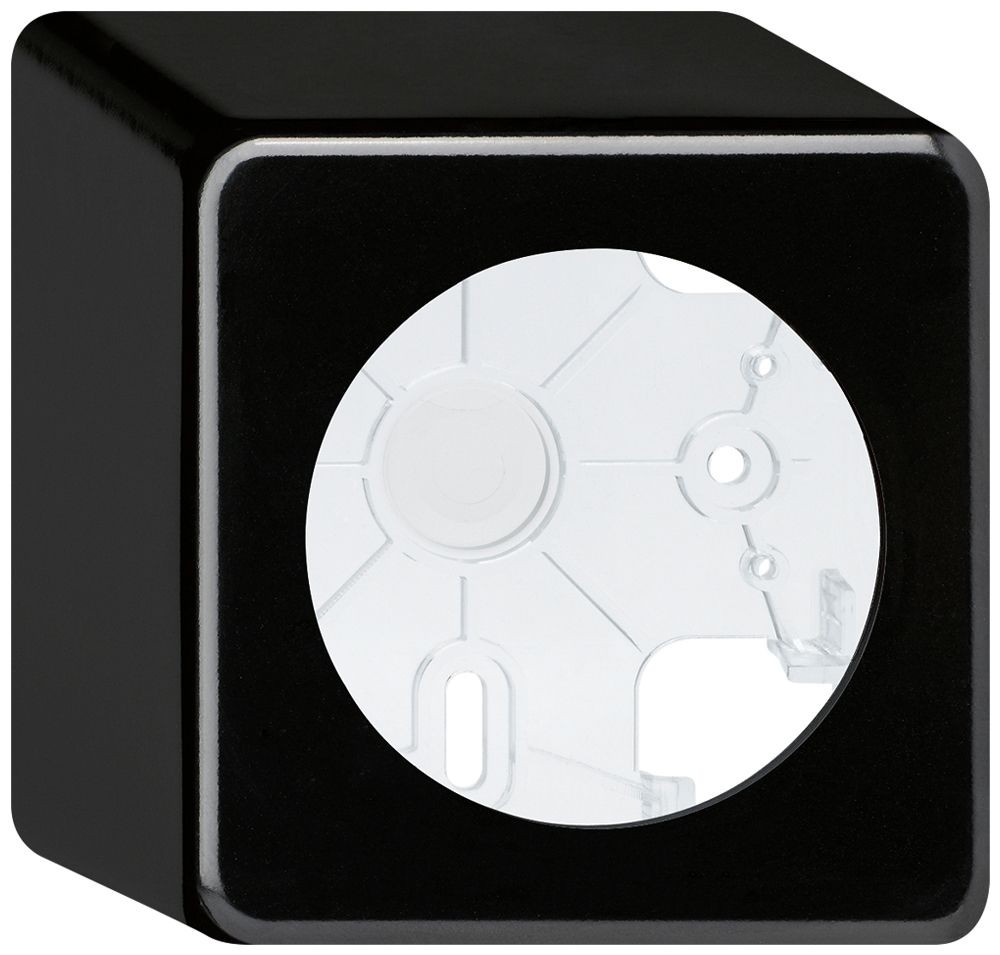 AP-Gehäuse basico schwarz H=64mm Ø58mm