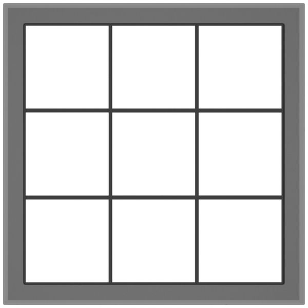 Abdeckrahmen SIDUS 3×3 grau