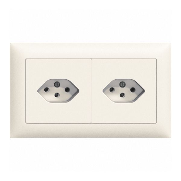 Combinaison ENC I-I EDIZIOdue 2×T13 horizontale blanc