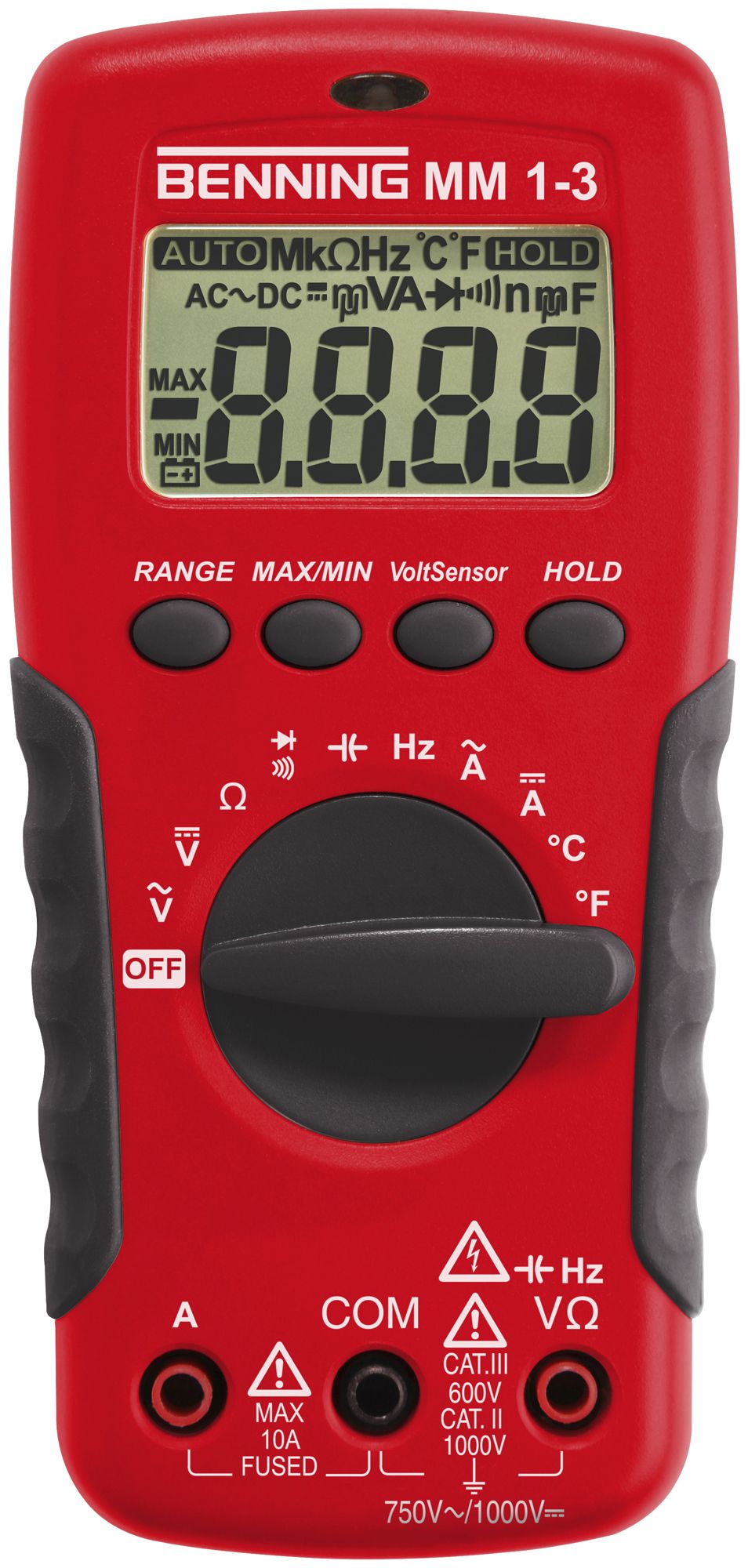 Multimetro digitale Benning MM 1-3 750VAC/1000VDC 10A 20MΩ CAT III 600V