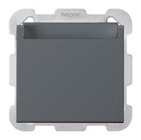 Interruttore Hotelcard INC kallysto 1L grigio scuro con piastra di fissaggio