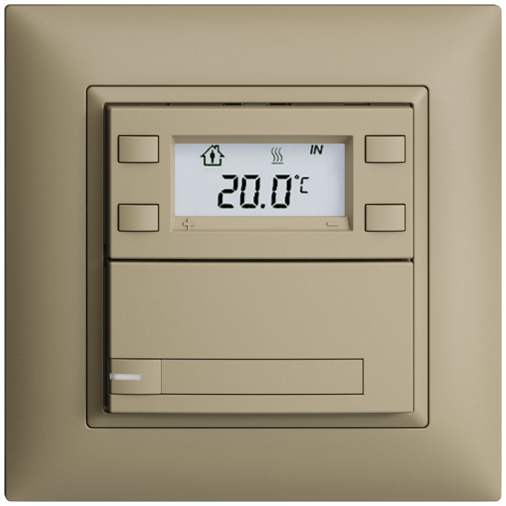 Poussoir RTH ENC KNX 1× EDIZIOdue FMI sand, avec pap.+LED RGB