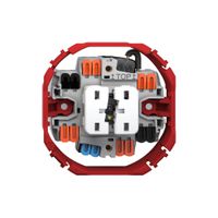 Leuchtdruckschalter Feller SNAPFIX® für Licht&Ventilatoren 3/3/1L KS gelb