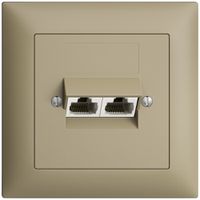 UP-Dose 2×RJ45/u 4P getr. EDIZIOdue sand ITplus