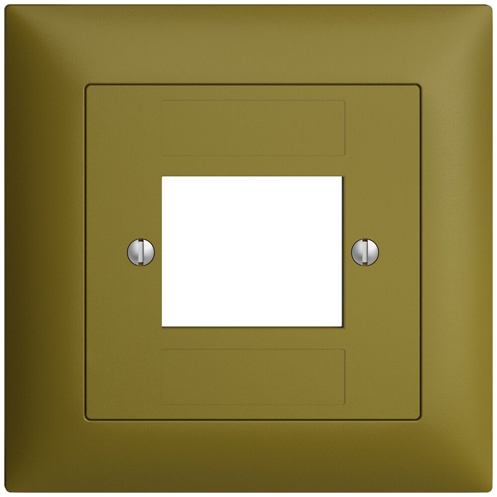 Kit frontale EDIZIOdue olive 88×88mm 4×RJ45
