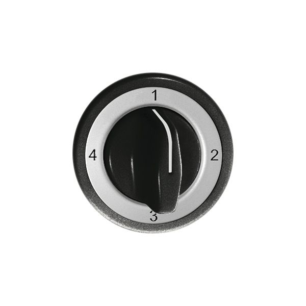 Frontset Feller 4-1-2-3 schwarz für Drehschalter