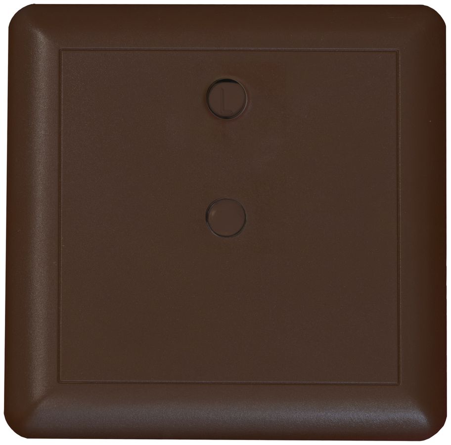 Couvercle à broches Ammer, 115×115mm, disque sélecteur, thermopl., brun RAL8007