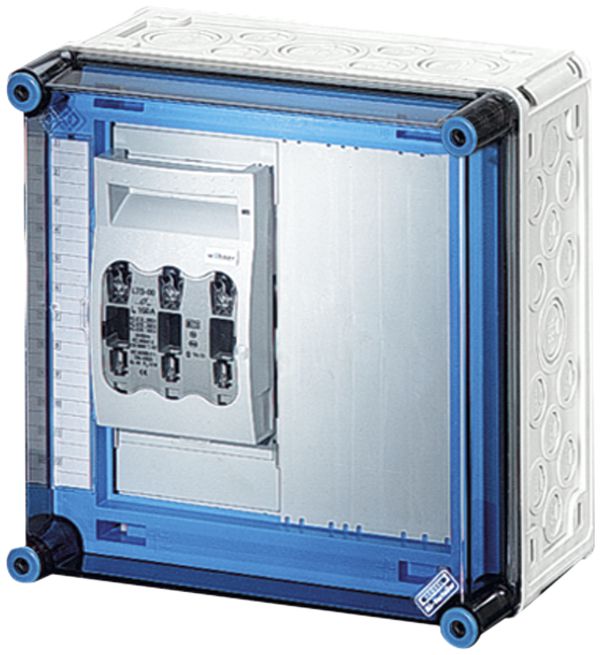 Scatola NH Hensel Mi, 1×3×NH00, con barra collettrice, 400A, 5 poli