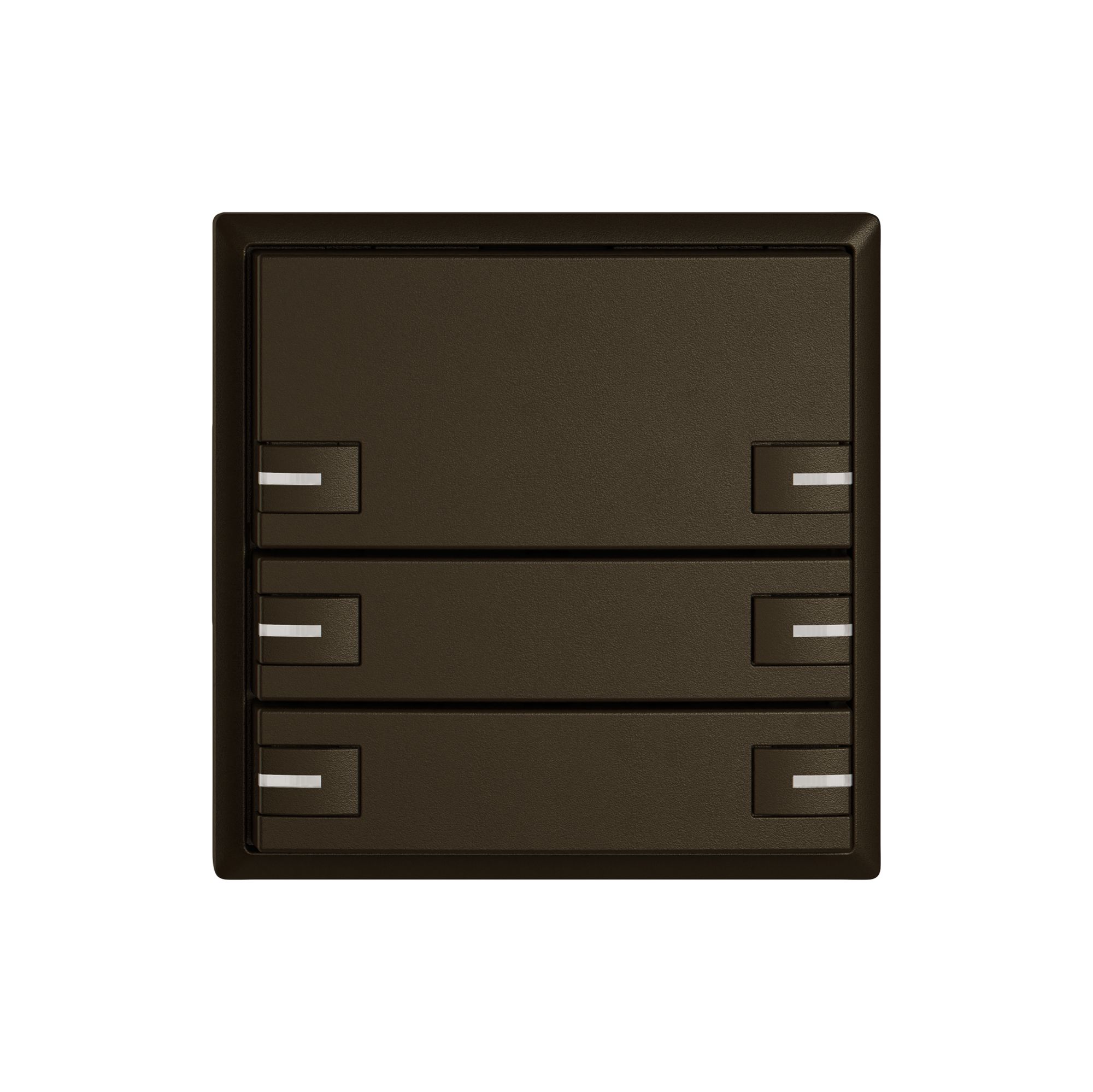 Poussoir KNX RGB EDIZIO.liv SNAPFIX® capteur temp.RGB-LED 6× comm.1T br