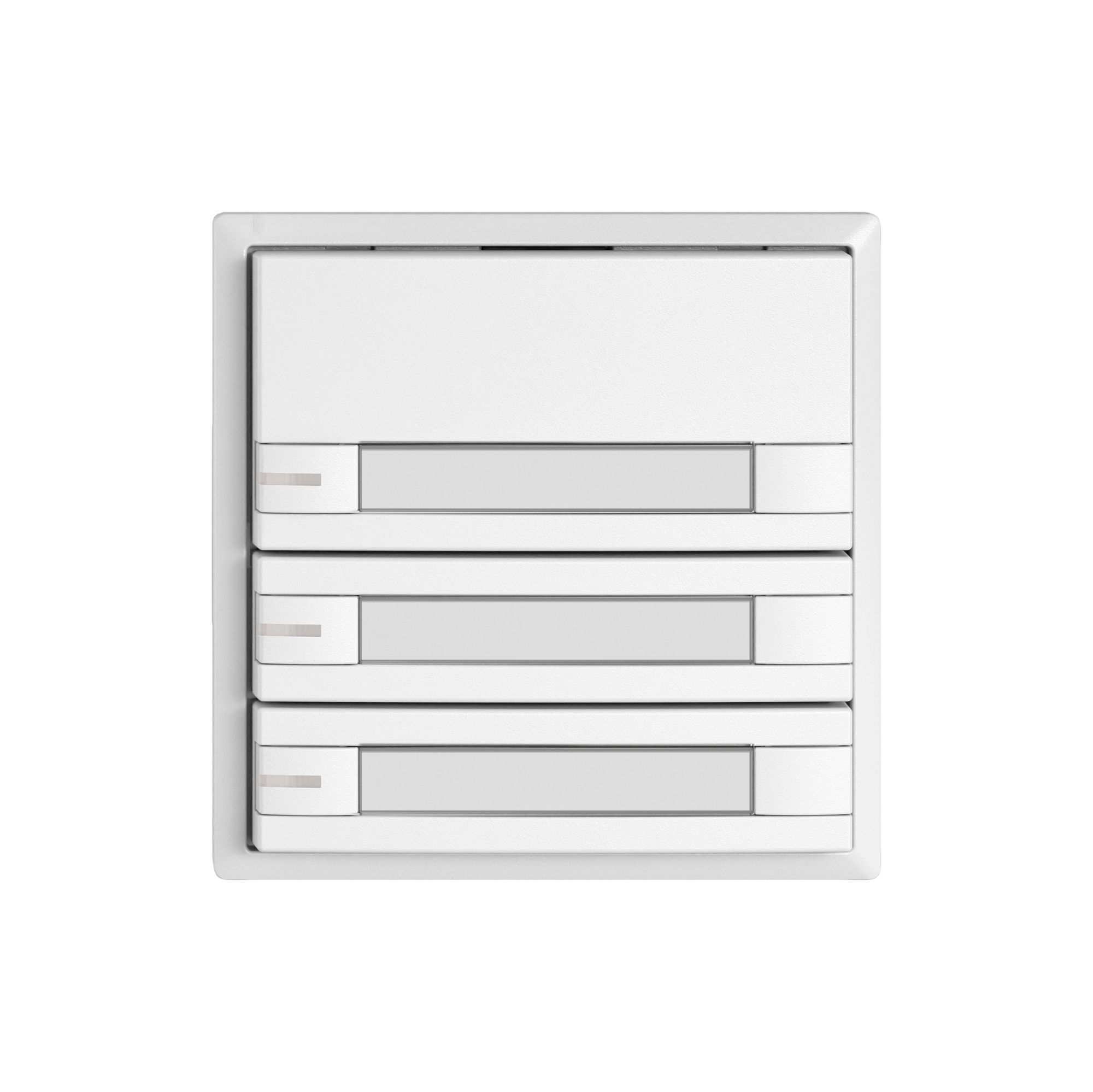 Poussoir universel EDIZIO.liv UNI SNAPFIX® 12…48V a.LED 3× comm.2T étiqu.bc