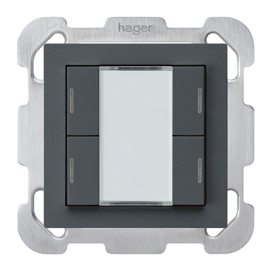 UP-Taster kallysto B KNX 4× RGB LED s/e-link anthrazit