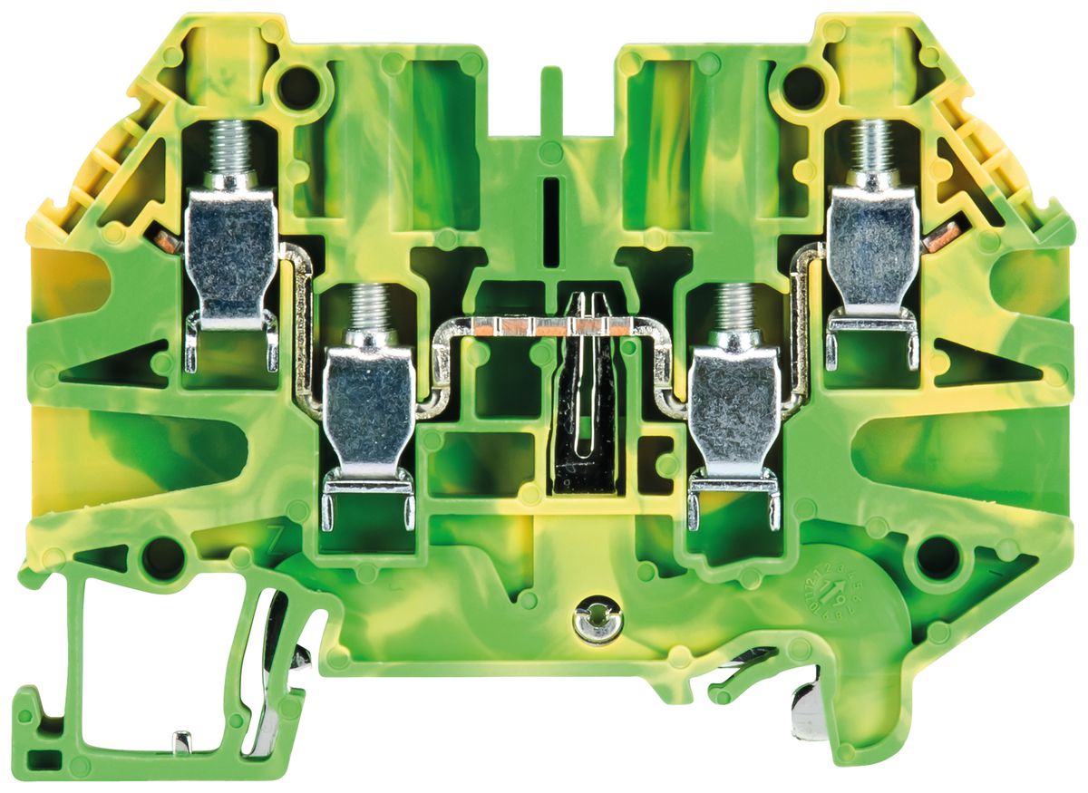 Borne de terre joignable Wieland WT 4 D2/2 PE 0.14…6mm² vert/jaune