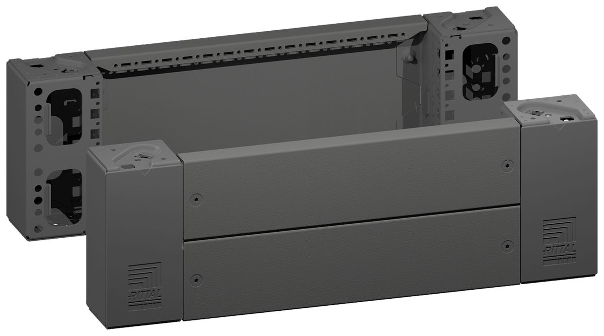 Cache-socle Rittal VX 8660.022 600×200mm face/revers noir acier 2pcs