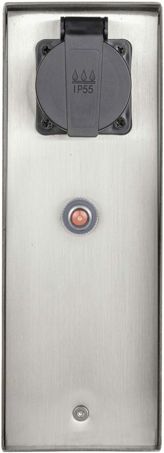 Anschlusssäule Schönenberger IP55 3×T13 230V 10A Überlastschutz Stahl