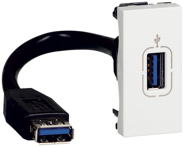 EB-Dose USB MOS weiss 1 Modul weiblich
