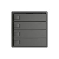 KNX-Taster RGB EDIZIO.liv SNAPFIX® Temperaturfüh.o.LED 4×Taste 1-Tbed.dgu