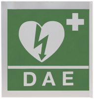 Defibrillator-Hinweisschild, Wandmontage, Metall, Grösse 35×36cm