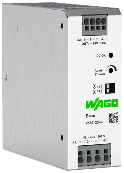 EB-Stromversorgung WAGO IN:400V OUT:24V 10A 240W