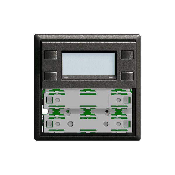 Plaque frontale RTH KNX 1…4×EDIZIOdue noir avec LED RGB