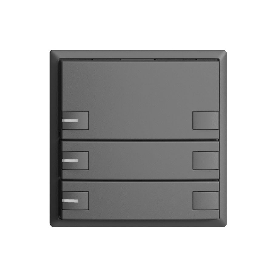 UP-Universaltaster 3×2T EDIZIOdue dunkelgrau, mit LED