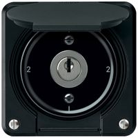 UP-Schlüsselschalter robusto Wechselschalter 16A 250V 86×86mm schwarz