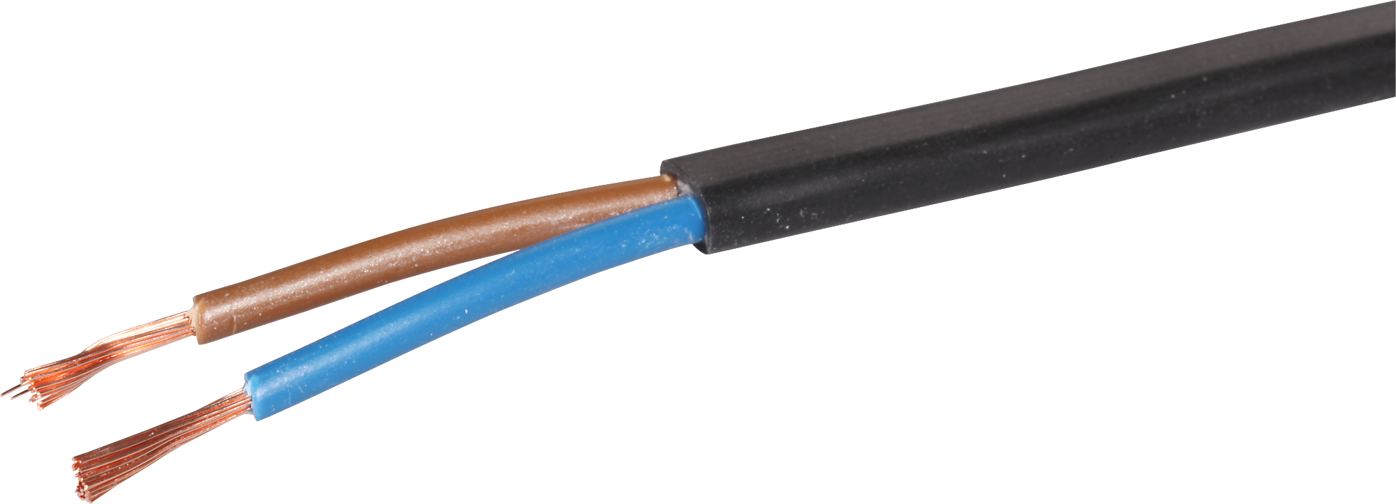 Kabel Tdf 2×1.0mm² LN schwarz Eca